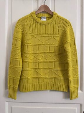 Gosha Rubchinskiy Wool Sweater Chunky Knit Yellow Small